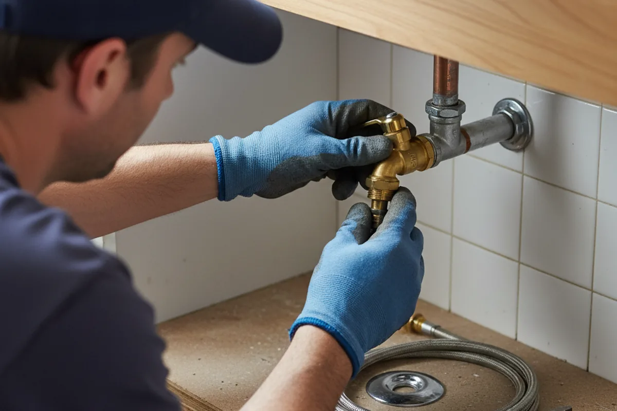 Shutoff valve and fitting work during Emergency Plumbing in Babylon